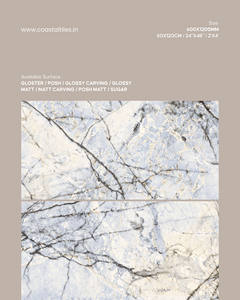 Collection de carreaux en porcelaine finition Gloster 60x120cm, qualité supérieure AAA, carreaux vitrifiés de première qualité chez Coastal Tiles India. - Product Image 3