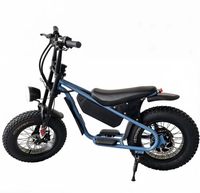 Vélo électrique de montagne à suspension avant, pneus larges de 16 pouces, pour les trajets urbains, moteur sans balais 48V, batterie au lithium, freins à disque doubles, étanche