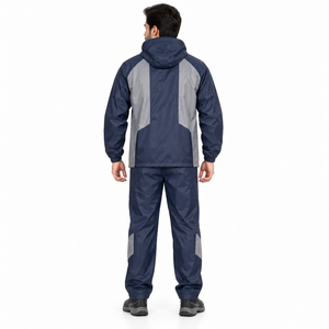 Traje Impermeable de 2 Piezas para Hombre, Chaqueta con Capucha y Pantalones, Ropa de Trabajo para Motocicleta, Ropa Impermeable para Exteriores, Proveedor OEM ODM con Logotipo Personalizado B2B - Product Image 2