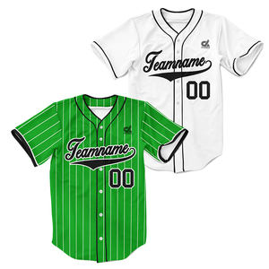 Camiseta de Béisbol Personalizada 2025 para Hombre, Negra, con Botones, Camisa Deportiva con Logotipo Bordado, Uniforme de Equipo, Venta al Por Mayor - Product Image 1
