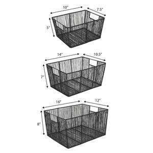 Panier de rangement ventilé en métal : solution élégante pour le garde-manger - Product Image 3
