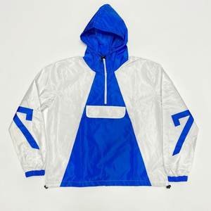 New Wholesales Custom Printed Logo Blue White Men's Nylon <b>Wind</b> <b>Breaker</b> Trousers Sets For Summer Wear Men Sets Highstreet Jackets - Product Image 2