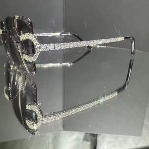 Gafas de Sol Rectangulares de Lujo Semi-Monturadas para Hombre y Mujer, Montura de Cristal, Lentes de Cristal, Estilo Hip Hop, Protección UV - Product Image 3