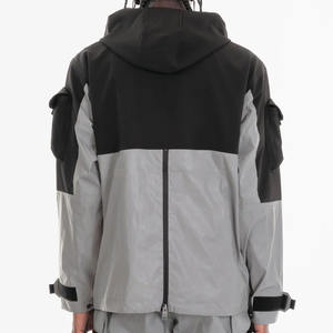 ผู้ผลิตเสื้อผ้าตามสั่ง โลโก้ เสื้อแจ็คเก็ตกันลมแบบเทคนิคอลสำหรับเล่นสกี เสื้อแจ็คเก็ตกันน้ำแบบมีฮู้ดสำหรับผู้ชาย - Product Image 2