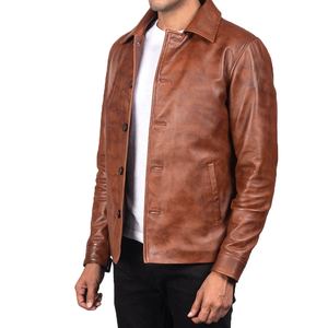 Chemises en cuir personnalisées OEM pour hommes 2026 – Coupe ample premium, boutonnées, décontractées, entièrement doublées – Nouvelle collection hiver, style urbain élégant - Product Image 2