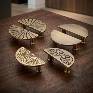Tiradores de Latón Modernos de Lujo para Muebles, Color Negro Grafito, para Armarios de Cocina, Cajones y Muebles, Venta al Por Mayor para Exportación - Product Image 1