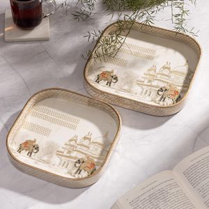 Superfine Quality Wooden Serving Tray <b>Sticker</b> Printed Serving Tray Multipurpose Tray Natural Serving Decor Dessert Serving Tray - Product Image 1
