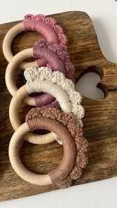 Anneau de serviette au design ondulé simple et élégant, en terre cuite, fait main, accessoire de table rustique pour mariage et Noël - Product Image 2