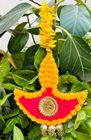 Guirlande décorative de mariage en jasmin artificiel Diya, 1,37 m, écologique, pour extérieur, maison, bureau, événements, Diwali