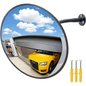 Specchio Convesso in Acrilico da 11,8 Pollici, Spessore 2mm, Angolo Ampio Regolabile per Sicurezza Interna, Garage, Parcheggio, Magazzino, Ufficio - Product Image 1
