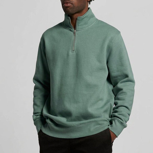 Sweat-shirt à col zippé premium en molleton de coton épais, streetwear, vêtements personnalisés avec étiquette privée pour les marques et les boutiques de vêtements - Product Image 2