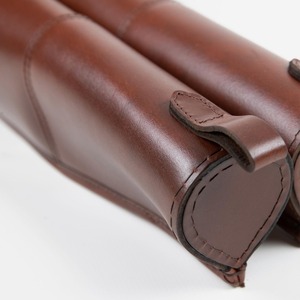 Wholesale <b>Gun</b> Bag Genuine Leather Brown100% Original leather Padding Slip Bag <b>Case</b> Short <b>Case</b> Hunting Bag Lined with Sherpa - Product Image 4