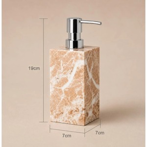 Marble Bathroom Accessory <b>Set</b> <b>Square</b> Minimalist Four-Piece Soap Dish Toothbrush Holder Soap Dispenser - Product Image 3