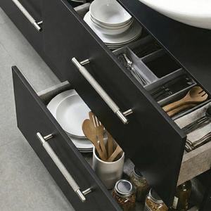 Poignées de tiroir modernes noires en T, en alliage de zinc moleté, pour armoires de chambre et de salle de bain, commodes et penderies, écologiques - Product Image 6