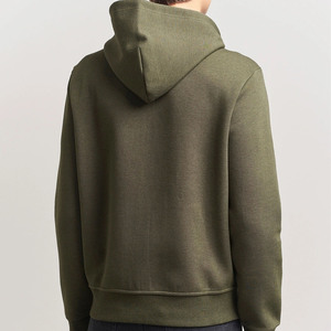Sweat-shirt à capuche zippé vert olive pour homme, coupe oversize, 100 % coton French Terry, imprimé dessin animé, design découpé, imprimé sur le devant - Product Image 5