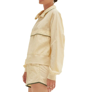Ensemble coupe-vent léger et tendance pour femme – Survêtement décontracté en nylon, veste et short amples, couleur unie, respirant, style sportif - Product Image 4