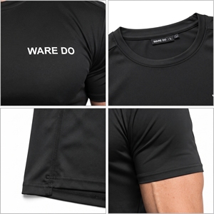 Camisetas de Gimnasio para Hombre con Logotipo Personalizado OEM, Camisetas Deportivas de Secado Rápido, Camisetas Atléticas de Algodón y Poliéster para Hombre, Camisetas Transpirables para Entrenamiento, Camisetas de Yoga para Hombre - Product Image 6