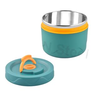 ชุดกล่องอาหารทิฟฟิน2ชิ้นภาชนะใส่อาหารนักเรียนชุดกล่องอาหารกลางวันทิฟฟินสแตนเลส - Product Image 1