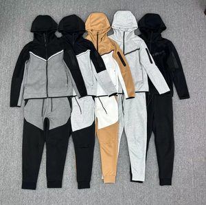 Conjunto Deportivo Clásico Unisex de Invierno, Chaqueta con Capucha y Pantalones Deportivos, Estilo Vintage, Ecológico, Venta al Por Mayor - Product Image 1