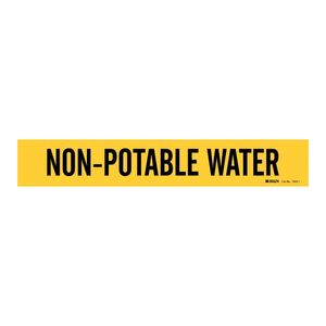Marcador de Tuberías de Agua No Potable Brady - Identificación Flexible de Tuberías para Interiores y Exteriores - Product Image 1