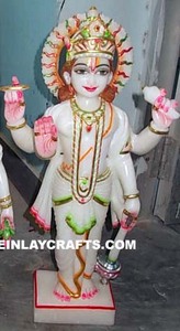 Statue de Vishnu en marbre de Makrana - Product Image 3