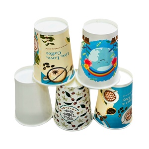 Custom Logo Flexo Printed Food Grade Carton Corrugated Disposable White <b>Paper</b> Cups for Hot Drinks Soup Coffee Serving - Product Image 6