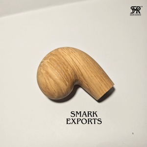 Empuñadura Ergonómica Redonda de Madera para Bastón, Hecha a Mano y Pulida, Repuesto para Soporte de Movilidad - Product Image 3