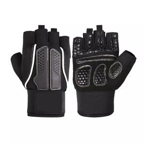 Gants de sport longs jusqu'au poignet, noir et gris, en PU, durables, style décontracté, pour le printemps et l'automne - Product Image 4