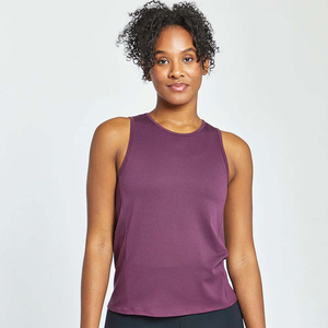 Débardeur tricoté confortable et respirant pour femme, haute qualité, vente en gros OEM, logo personnalisé, tenue de sport et yoga d'été, multicolore - Product Image 1