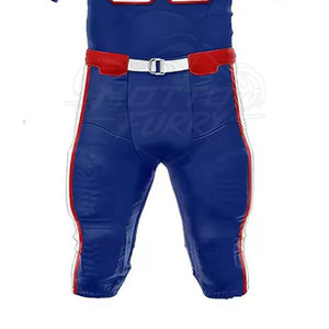 Ensemble uniforme de football américain pour hommes Motto Fury, bleu, rouge, blanc, numéro 86, maillot rembourré et pantalon - Product Image 6
