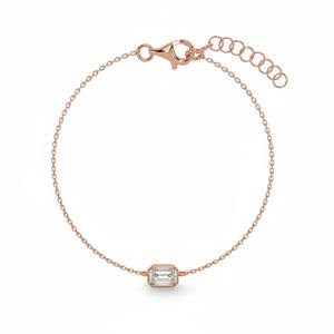 Pulsera Unisex de Oro Sólido de 18K con Diamante Cultivado en Laboratorio, Corte Esmeralda, 0.33CT, Claridad VVS2, Certificado IGI, Estilo Moderno, Simple y Lujoso para Bodas - Product Image 4