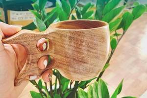 Taza Kuksa de Madera de Acacia Natural Hecha a Mano, Taza de Café Escandinava, Accesorio Ecológico para Camping - Product Image 5