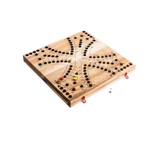 Juego de Mesa de Madera Jackaroo para 4 Jugadores, Estilo Tock & Ludo, Juego de Estrategia Plegable, Juego de Mesa de Viaje con Cartas de Juego Jackaroo - Product Image 1