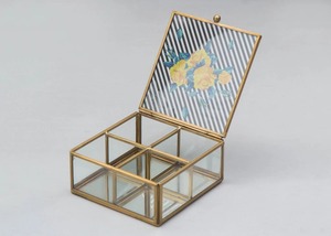 Glass Jewelry <b>Box</b> with Black Frame Rectangular <b>Trinket</b> Organizer for Rings Earrings Necklace Storage Display Case - Product Image 3