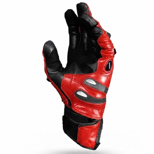Gants de moto en cuir pleine main avec protection en fibre de carbone, respirants, antidérapants, avec protège-paume, pour hommes - Product Image 5