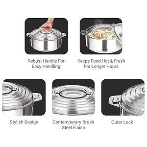 Ensemble de casseroles en acier inoxydable avec couvercles en verre intégrés, ustensiles de cuisine ronds et durables pour tous les types de cuisinières - Product Image 5