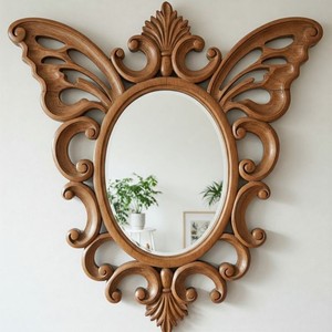 Décoration murale en bois en forme de papillon, design rustique fait main pour l'intérieur de la maison - Product Image 2