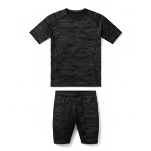 Uniforme de Compresión Deportivo con Logotipo Personalizado, Conjunto de Fitness de Spandex, Premium, al por Mayor, Transpirable, para Hombre, Traje para Correr - Product Image 1
