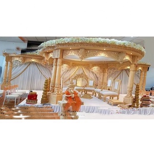 Mandap en bois traditionnel indien pour intérieur, fabricant DST Exports, forte demande, mandaps en bois massif pour mariage hindou, décoration, New York - Product Image 5