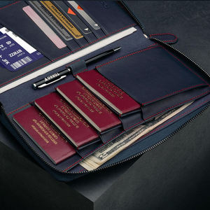Full Grain Leather Family Passport <b>Holder</b> for Passports RFID Passport <b>Holder</b> and <b>Travel</b> <b>Document</b> Organizer Leather <b>Travel</b> Wallet - Product Image 4