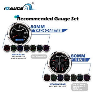 Nouveau Compteur de Vitesse GPS 80mm 12-24V 0-120 KMH avec Compteur Kilométrique, Écran LED 7 Couleurs, Cadran Noir et Jante en Acier Inoxydable 316 pour Voiture, Bateau et Navire - Product Image 6