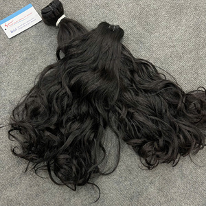 Cheveux humains vietnamiens bruts tendance, double trame machine, ondulés naturels, super double drawn, texture soyeuse et lisse, pointes épaisses et volumineuses - Product Image 4