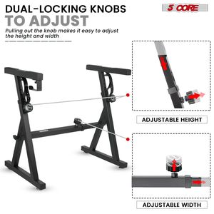 Supporto per Tastiera a 5 Livelli Stile Z, Altezza e Larghezza Regolabili, per Pianoforti da 54-88 Tasti - Product Image 3