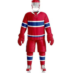 Tenue de hockey sur glace tendance, maillot et pantalon légers à séchage rapide, matière durable, coupe confortable pour la piste et le jour du match - Product Image 1