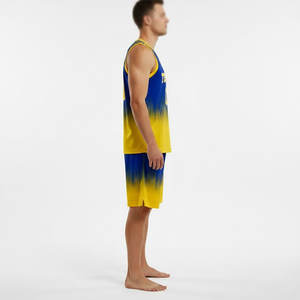 ชุดยูนิฟอร์มบาสเก็ตบอลแบบกำหนดเองสำหรับผู้ชายและเยาวชน เสื้อบาสเก็ตบอลแบบซับลิเมชั่นเต็มตัว กางเกงขาสั้น ระบายอากาศได้ดี ผลิตจากโพลีเอสเตอร์ ชุดทีม ขายส่ง - Product Image 3