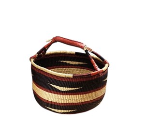 ตะกร้าหวายอเนกประสงค์สีแดงดำลายคลื่น สำหรับจัดเก็บและตกแต่ง - Product Image 3