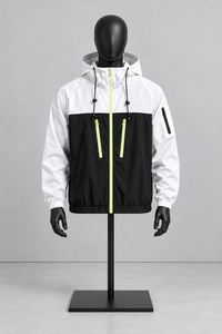 Veste Hardshell Unisexe d'Automne pour l'Extérieur, Imperméable, Coupe-Vent, Respirante, Col Montant, Fermeture Éclair, Teinte Unie, Logo Client Personnalisé - Product Image 2