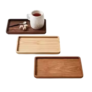Bandeja de Madera Decorativa con Asas, Estilo Rústico, para Servir Café, para Cocina y Sala de Estar - Product Image 3