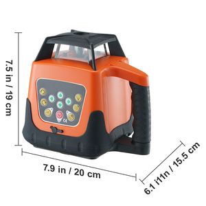 Livella Laser Rotante a Croce Verde Autolivellante 360 Gradi, 5 Velocità, 4 Angoli di Regolazione, Protezione IP66, Portata 600m - Product Image 2