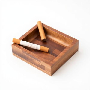 Cenicero de madera tallada para cigarrillos |   Cenicero Decorativo para Fumadores para la Sala de Estar - Product Image 2
